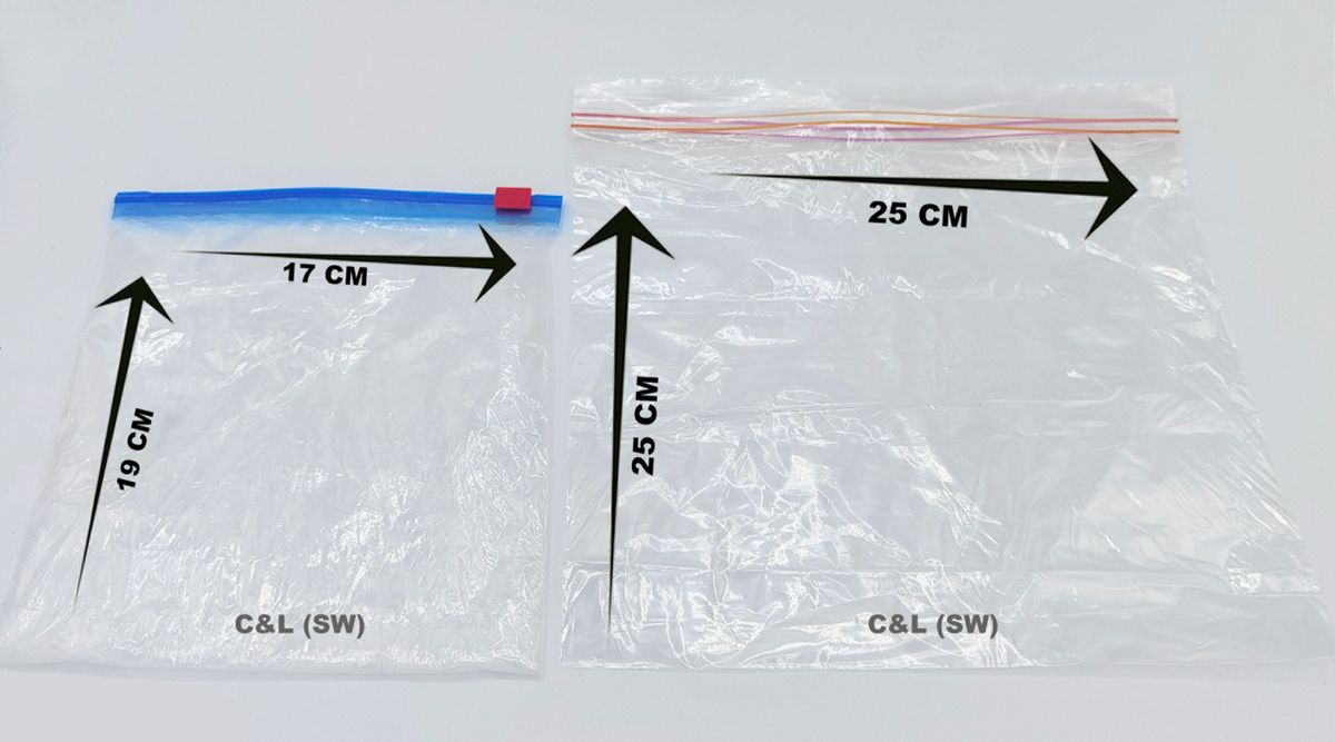 slide zip freezer bags